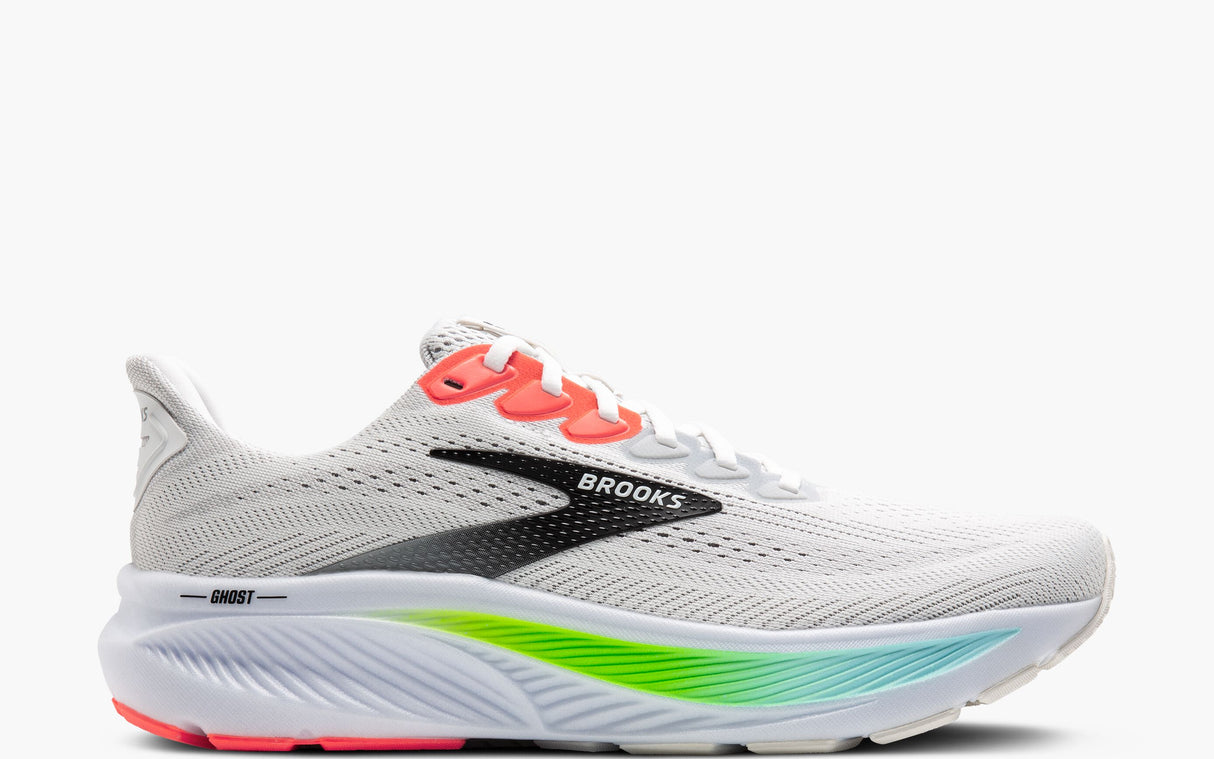 Brooks Ghost 16 Mens Fiery Red/Ebony/Cockatoo