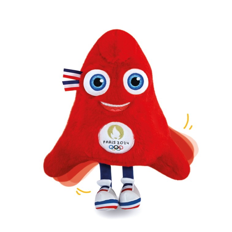 Image Peluche Mascotte Officielle Jeux Olympiques Paris 2024 30 Cm | Doudou Et Compagnie /// Triathlon Store