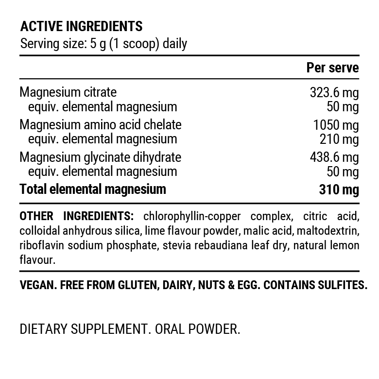 Triple Magnesium Powder - Natural Berries